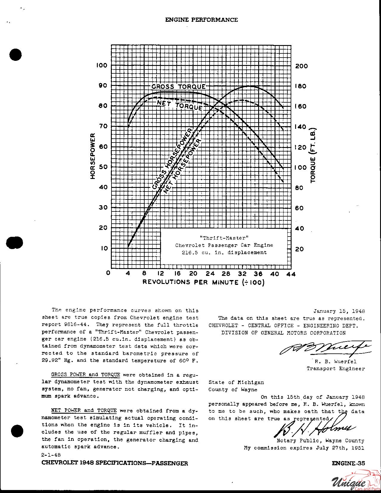 1948 Chevrolet Specifications Page 7